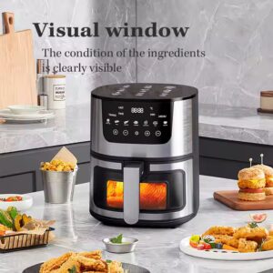 Stainless steel 4.5L 6L 8L Consumer Air Fryer Without Oil - Image 8