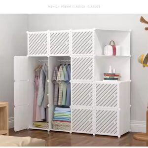 Bedroom Portable Storage Plastic Cloth Cabinet - Image 2