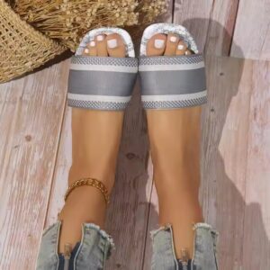 Flat Sandals Beach Shoes Flip-flops Large Size Women's Shoes - Image 5