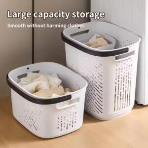 Large Ventilated Laundry Hamper Plastic Dirty Clothes Basket - Image 3
