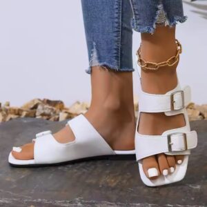 Square Head Slippers Fashion Casual Women's Slippers Cool Slippers - Image 4