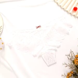Mid rise hot sale bow cross strap women's panties sexy high-end lace lace breathable comfortable women's thongs - Image 7