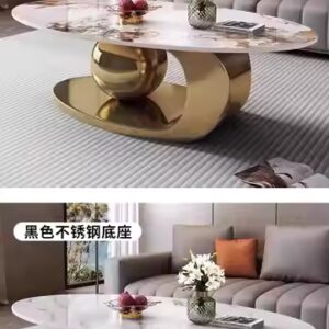 Retro metal simple round nordic portable luxury modern coffee tables - Image 7