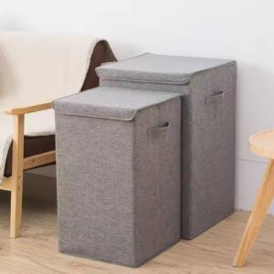 Cotton foldable large capacity multifunctional clothes storage organizer storage box laundry hamper basket - Image 3