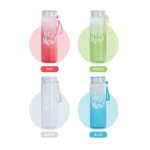 Factory Wholesale Colorful Glass Water Bottle Frosted Drinkware Cheap Glass Camp Water Bottles - Image 3