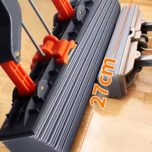 Cotton Mop Household Flat Hand Wash Water Uptake Sponge Folds Squeeze Water Dry and Wet Dual Folding Sponge Mop - Image 3