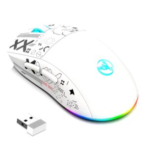 Popular HXSJ T90 2.4G 3-mode silent buttons ergonomic Colorful RGB Backlit 650mAh rechargeable wireless gaming mouse for laptop - Image 3