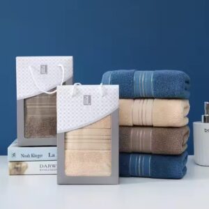 Washcloth Cotton Towel Solid Thickened Absorbent Towel Pure Cotton Quick Absorbent Soft Quick Dry Thickened Face Towel - Image 1