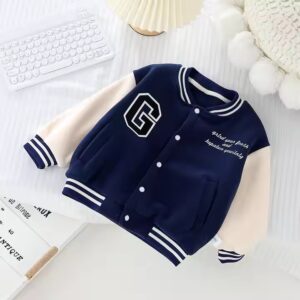 Double-Sided Oli Velvet Baseball Coat for Boys and Girls Solid Pattern Casual Korean Style Winter Coat - Image 5
