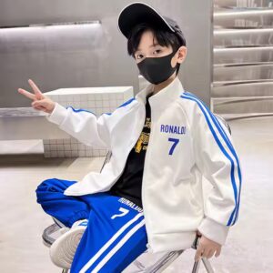 New Boys Spring Suit Children's Fashion Sports Set for Spring & Autumn Trendy Baby Leisure Sportswear - Image 7