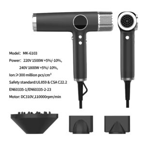 1600W hot sale Negative Ion bldc brushless High Speed Hair Dryer With 3 Levels hairdryer professional salon mini travel - Image 3