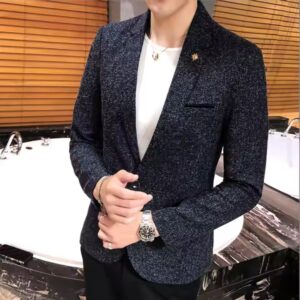 Men's linen business suit coat - Image 6