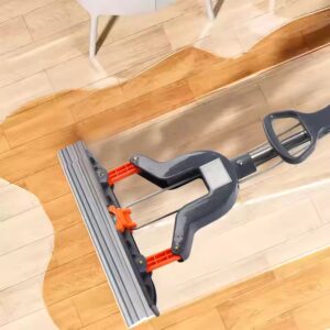 Cotton Mop Household Flat Hand Wash Water Uptake Sponge Folds Squeeze Water Dry and Wet Dual Folding Sponge Mop - Image 4