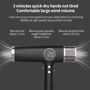 1600W hot sale Negative Ion bldc brushless High Speed Hair Dryer With 3 Levels hairdryer professional salon mini travel - Image 6