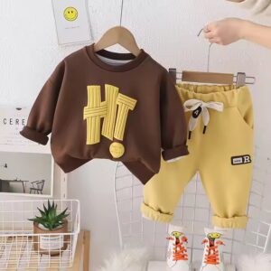 Children's Guard Spring and Autumn 2024 New Fashionable Children's Autumn Bottom Shirt with Big Children's Round Neck Pullover - Image 4