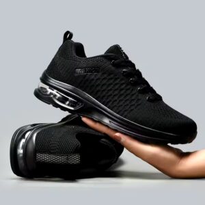 Men's Lightweight black Athletic Running Shoes Breathable Sport Air Fitness Gym Jogging Sneakers for men (Size 6.5-12.5) - Image 2