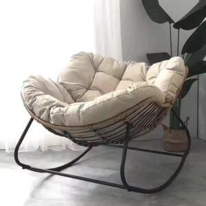 Modern Designer Patio Furniture Leisure Scandinavian Rocking Chair Camp Modern Round Rocking Chair Lazy Chair - Image 6