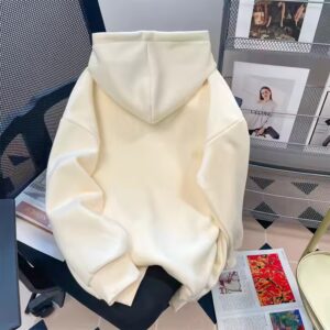 American vintage letter-printed double-layer hoodie for women with fleece thickened oversize sweatshirt top - Image 6
