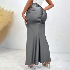 Mermaid Skirts jupes pour femmes Elegant High Waist Bodycon Ankle Women's Long Knit Skirt - Image 6