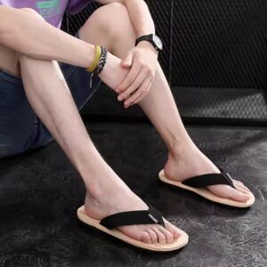 Mens Slippers Sewing Threads Design Fashion Casual Summer Beach Flat Sandals - Image 3