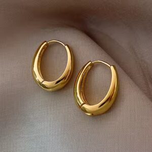 Small Circle Hoop Earrings Simple 14k - Image 7