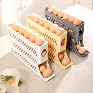 Automatic Scrolling Egg Rack Refrigerator Side Door Food Grade Organizer Egg Holder Egg Storage - Image 1