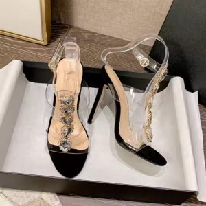PVC Patchwork High Heels Elegant Sexy Ladies Shoes - Image 4