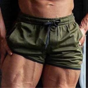 Men's Gym Shorts With Pockets Men's Breathable Workout Shorts Men's Solid Sports Shorts - Image 4