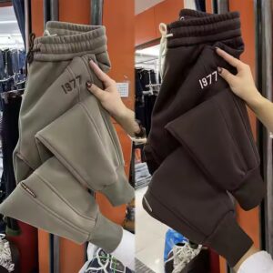 Autumn/Winter 2023 with fleece and thickening 1977 Jogger women's pants and sweatpants Fashion casual sports Harlan ankle - Image 4