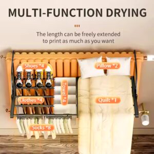 Popular Nordic Style Space Saving Home Expandable Windowsill Drying Rack Folding Hanging Clothes Drying Rack - Image 4