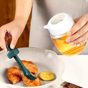 280Ml Creative Glass Kitchen Bbq Coking Tools Silicone Brush Oil Bottle Honey Sauce Glass Brush Oil Bottle - Image 4
