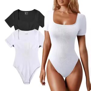 Neck Short Sleeved Jumpsuit For Women Clothing - Image 5