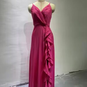 Ladies dresses suspender high waisted ruffle irregular slit skirt women casual party dress - Image 6