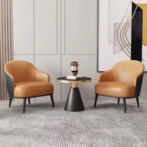 Modern White PU Leather Dining Chair Elegant Dinner Chair with Synthetic Leather Fabric Metal for Home & Office Velvet - Image 4