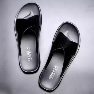 Men Summer Fashion Genuine Leather Sandals Comfortable Lightweight Cross Strap Slip on Beach Slide Sandals Shoes - Image 5