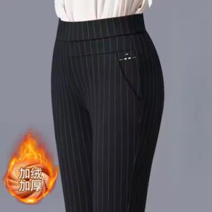 High-quality women's straight pants women's casual trousers loose thin high waist middle-aged Leisure pencil trousers - Image 6