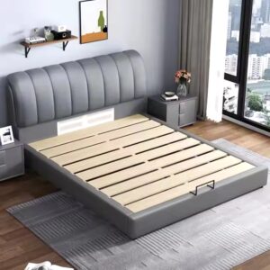 Luxury Hotel Simple Sleeping King Size Double Decker Wooden Single Bed Room Furnitures Up-holstered Beds With Storage - Image 5