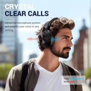 High-quality Hybrid Noise Cancelling Headphones Wireless Headset Playtime 30H BT 5.3 Over-ear Headphones with Deep Bass - Image 7