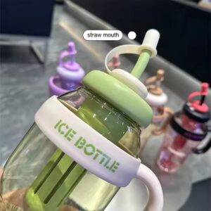 Capacity Cartoon Kitty Kids Plastic Water Straw Drink Cup - Image 4