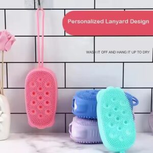 Cleaner Bath Brushes Body Scrubber Double-sided Use Silicone Massage Relax Bathroom Shower Brush - Image 3