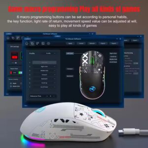 Popular HXSJ T90 2.4G 3-mode silent buttons ergonomic Colorful RGB Backlit 650mAh rechargeable wireless gaming mouse for laptop - Image 7