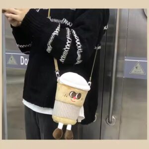 Cartoon Coffee Cup Embroidery Bucket - Image 3