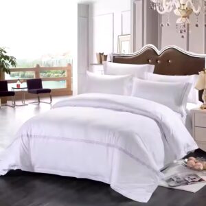 100% Cotton Hotel Bed Fitted Sheet Set 5 Star Hotel Bedsheet Set Hotel Bedding Set - Image 4
