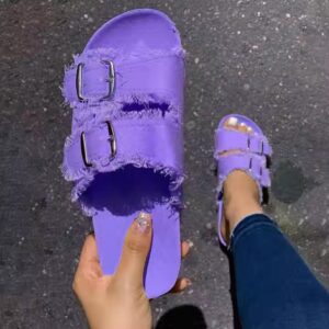 Women's comfortable lightweight canvas flat slippers - Image 4