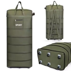 Folding Luggage Bags Expandable Rolling Duffle Pack - Image 5