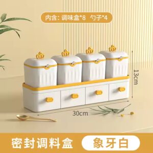 Kitchen Salt and Pepper Bottle Spice Container Set Seasoning Jar Sugar Sauce Herb Spice storage Organizer - Image 6
