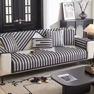 Black vine print non-slip Sofa Cover cloth Sofa pillowcase - Image 1