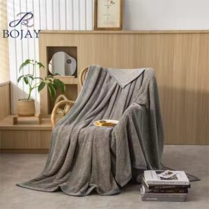 Luxury Home Soft Plaid Pineapple Flannel Throw Blanket warm Polyester Coral Fleece Blankets for Winter - Image 5