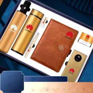 Corporate Custom logo Metal Pen power bank audio temperature display bottle Promotional Business Gift Set for office - Image 4