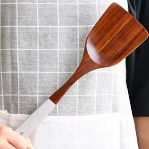 Wooden tableware teak lacquer colorful kitchen utensils wooden spoon dish shovel5 piece set - Image 4